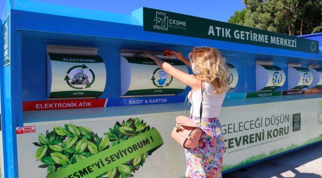 Çeşme'de Mobil Atık Getirme Merkezi dönemi!