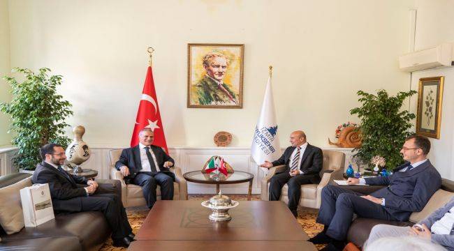 İtalya'nın Türkiye Büyükelçisi Giorgio Marrapodi Soyer'i ziyaret etti