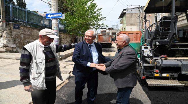 Karabağlar Belediyesi asfaltlama sezonuna hızlı başladı