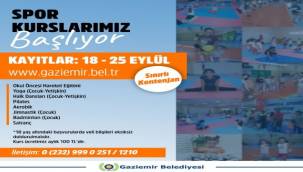  Gaziemir'de Kültür, Sanat Ve Spor Kurslarına Kayıtlar Başladı