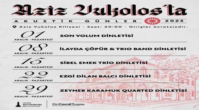 Aziz Vukolos Kilisesi'nden müzik yükselecek